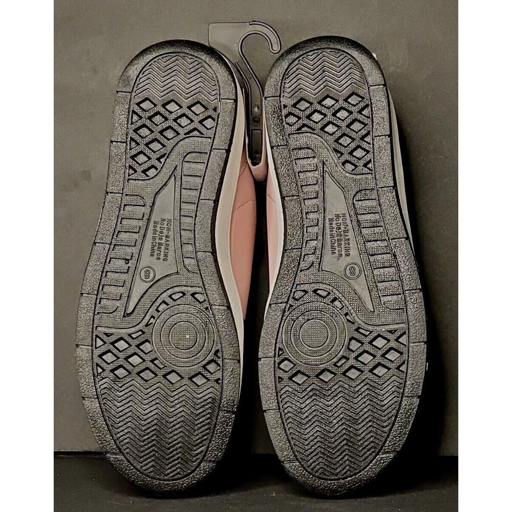Sanrio Hello Kitty Pink Patent PU Black Trim Court Sneakers Womens Size 9 NWT - Picture 7 of 9